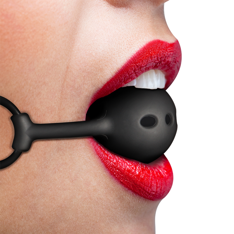 FETISH SUBMISSIVE BONDAGE - BALL GAG IN SILICONE TRASPIRANTE  