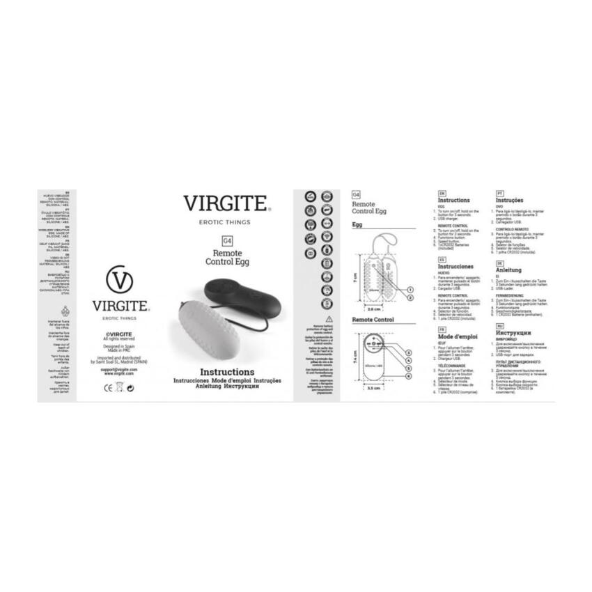 Virgite - Ovulo Ricaricabile con Controllo Remoto G4 - Black Edition  