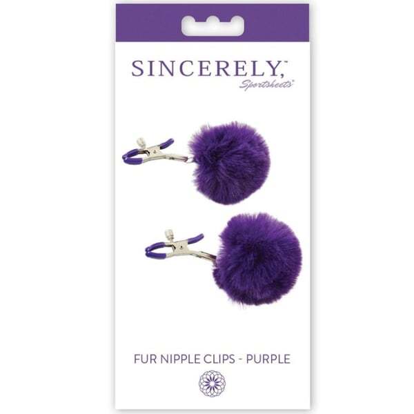 Pinzette capezzoli Fluffy viola  