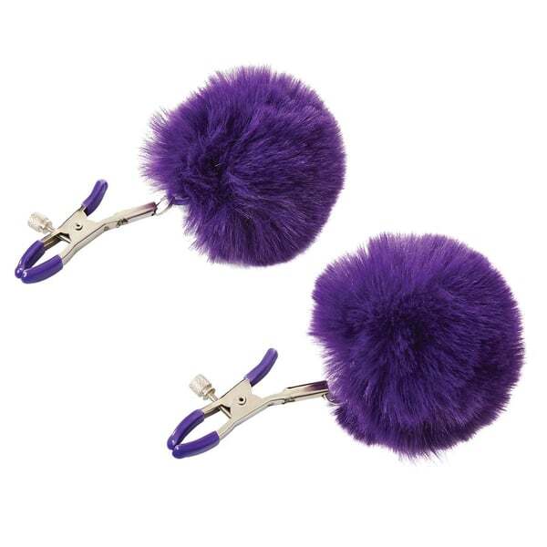 Pinzette capezzoli Fluffy viola  