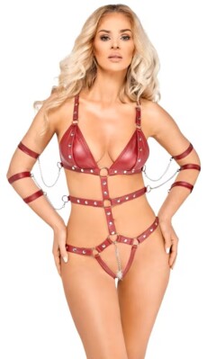 Bondage body red S 