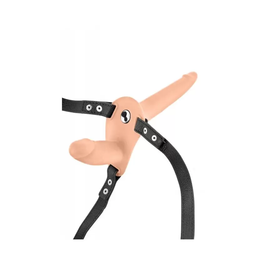 Fetish Tentation - Strap-On Harness Vibrante - Color Carne  