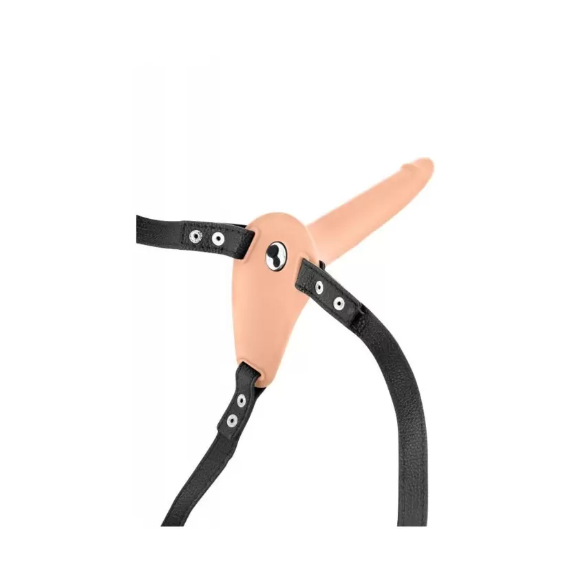 Fetish Tentation - Strap-On Harness Vibrante 15'5 cm - Color Carne  