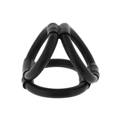 Tri Ring Cock Cage Black  