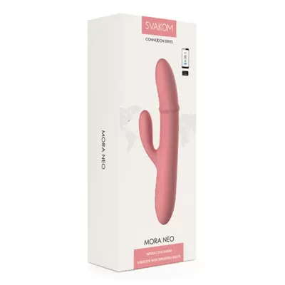 SVAKOM - MORA NEO VIBRATORE INTERATTIVO A SPINTA ROSA PESCA 