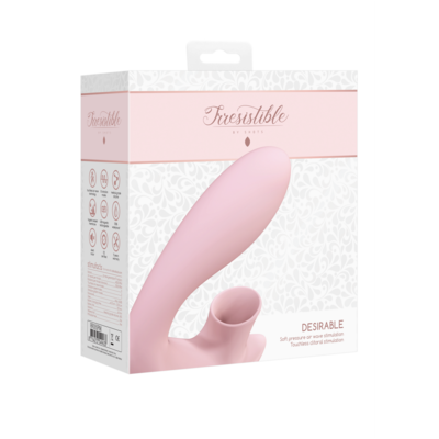 Desirable: vibratore a impulsi d'aria pieghevole/rosa 