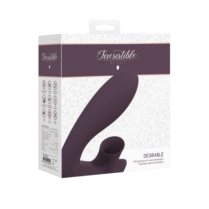 Desirable: vibratore a impulsi d'aria pieghevole/ purple  