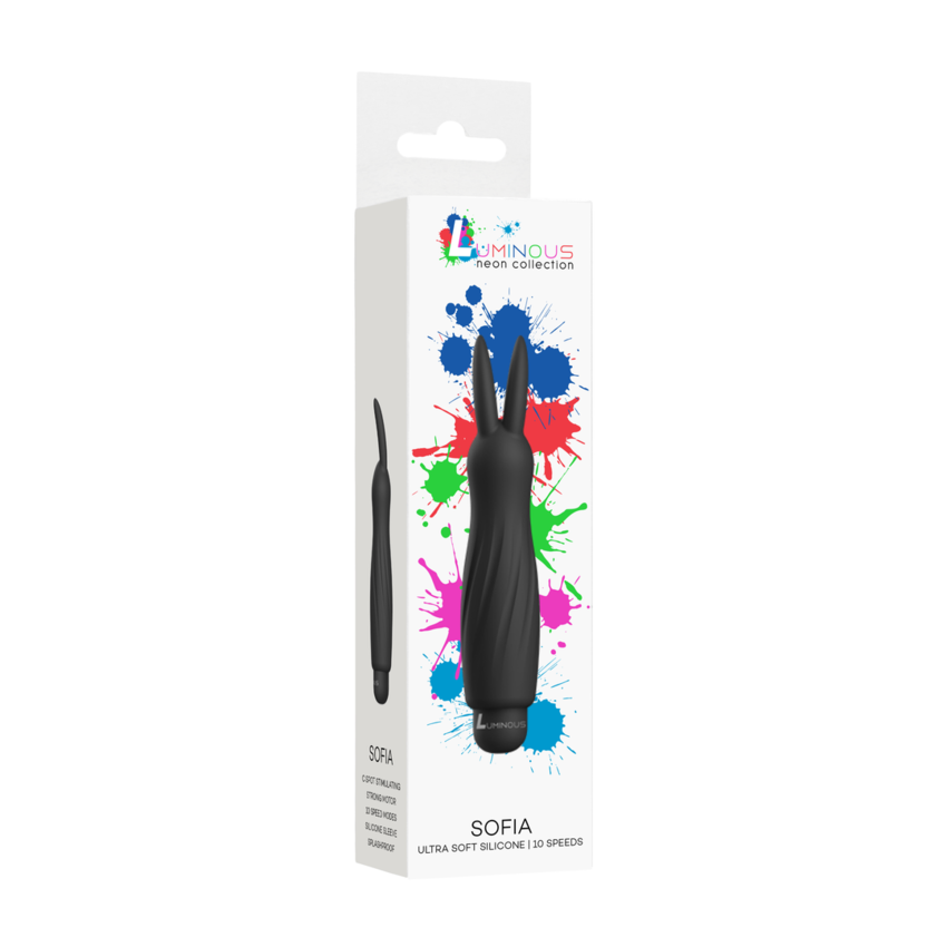 Sofia - Vibratore coniglietto in silicone- Black  