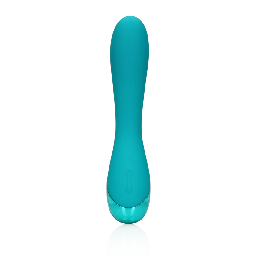 Smooth Silicone G-Spot Vibrator - Teal Blue  