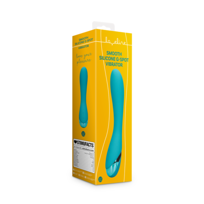 Smooth Silicone G-Spot Vibrator - Teal Blue 