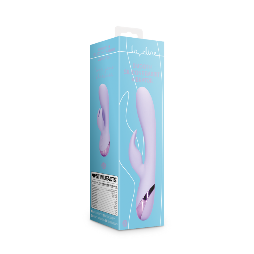 Smooth Silicone Rabbit Vibrator - Digital Lavender  