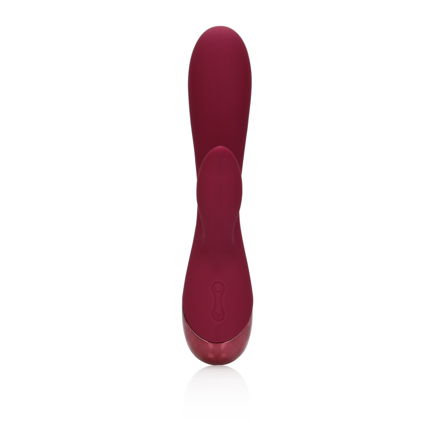 Smooth Silicone Rabbit Vibrator - Dark Cherry  