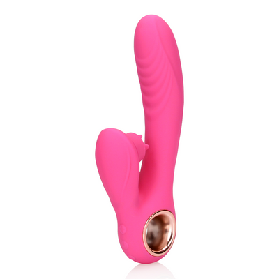 Tongue Flickering and Heating Rabbit Vibrator - Exuberant Pink  