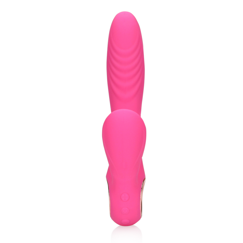 Tongue Flickering and Heating Rabbit Vibrator - Exuberant Pink  