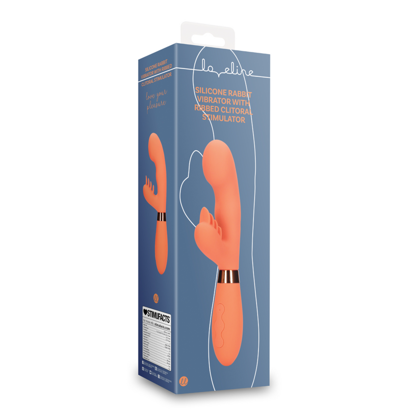 Rabbit Vibrator with Ribbed Clitoral Stimulator - Glazed Carrots  