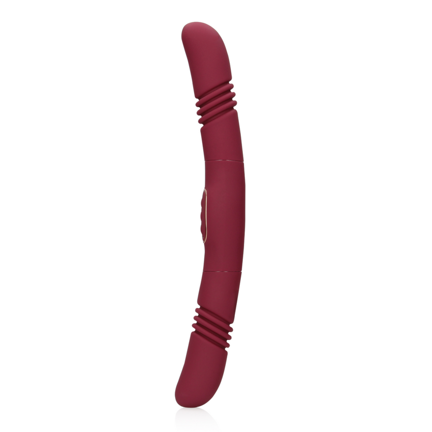 Double-Sided Thrusting Vibrator - Merlot Grape  