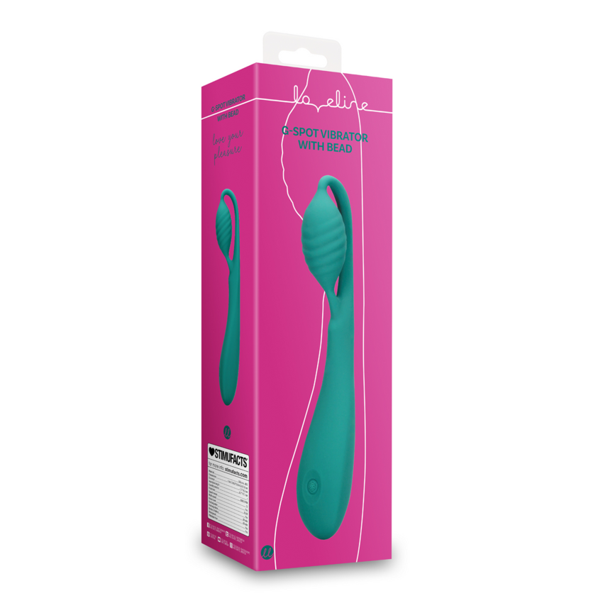 G-Spot Vibrator with Bead - Blue Grass  