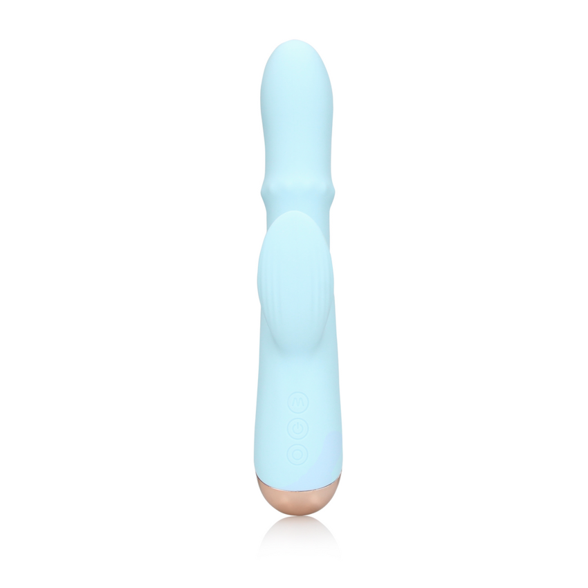 Pulse Wave and Up-and-Down Moving Ring Vibrator - Arctic Blue  