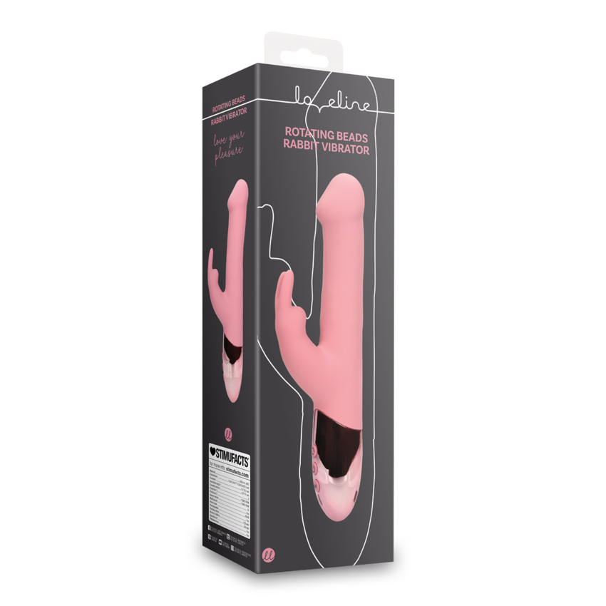 Rotating Beads Rabbit Vibrator - Pink Arabesque  