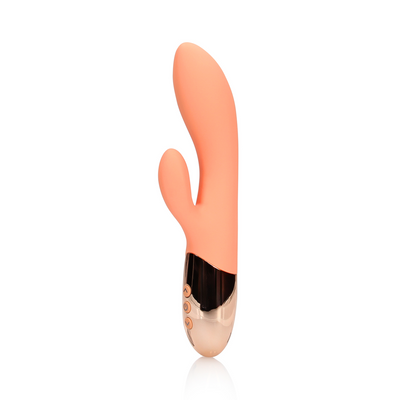 Ultra Soft Silicone Rabbit Vibrator - Ceramic Peach  