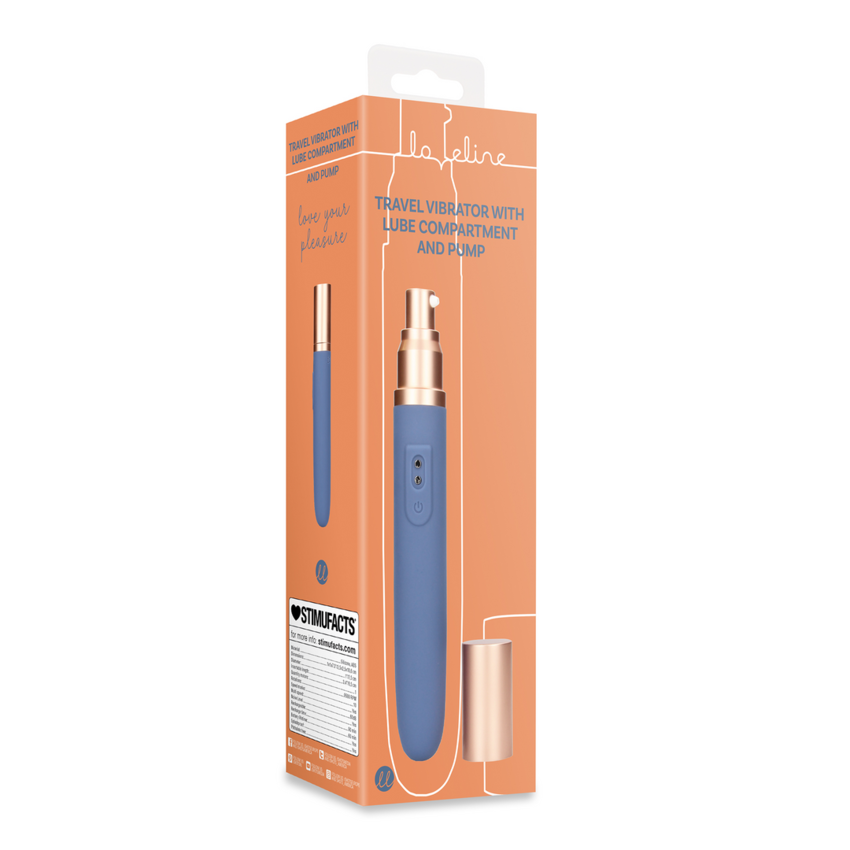 Travel Vibrator con dispenser per lubrificante - Blue Horizon  