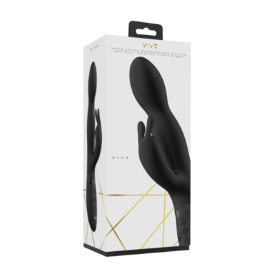 Niva - Vibratore Rabbit rotante - Nero 