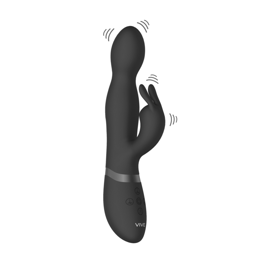 Niva - Vibratore Rabbit rotante - Nero  