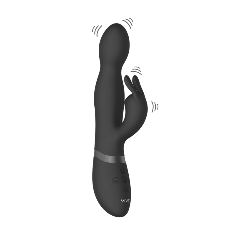 Niva - Vibratore Rabbit rotante - Nero