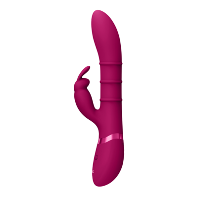 Sora -Rabbit vibrante del punto G - Rosa con anelli stimolanti Up & Down,  