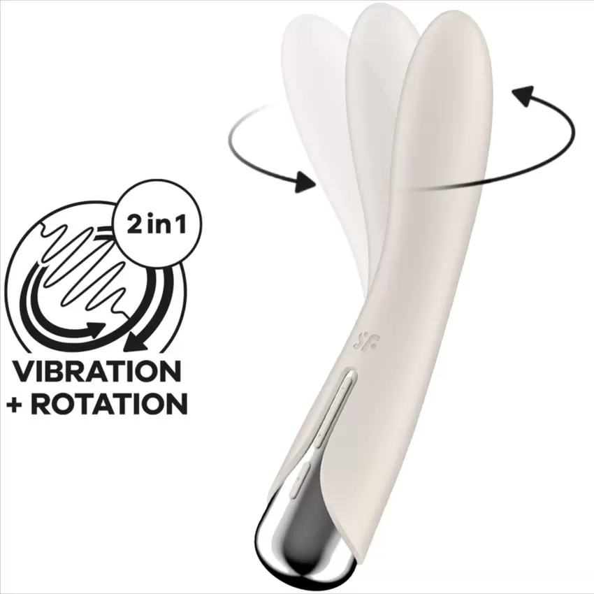 SATISFYER - VIBRATORE ROTATORE SPINNING VIBE 1 G-SPOT BEIGE  