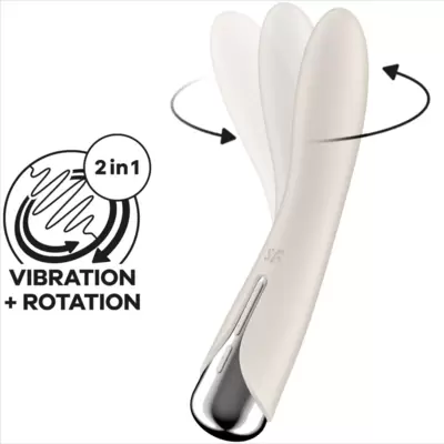 SATISFYER - VIBRATORE ROTATORE SPINNING VIBE 1 G-SPOT BEIGE 