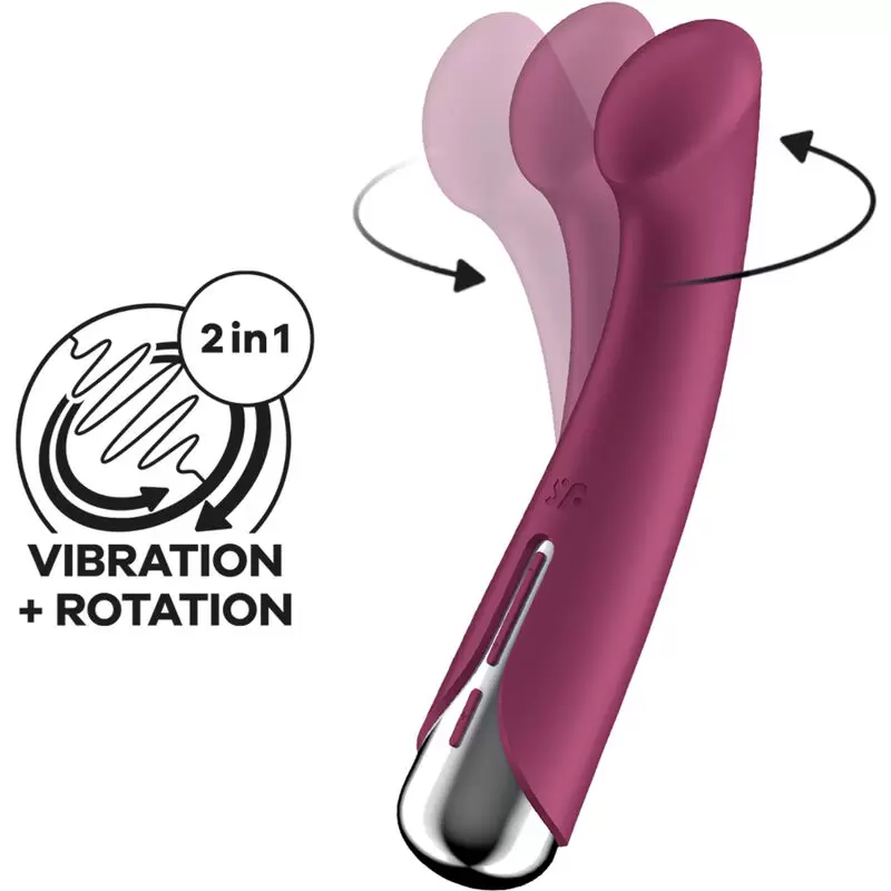 SATISFYER - VIBRATORE ROTATORE SPINNING G-SPORT 1 ROSSO  