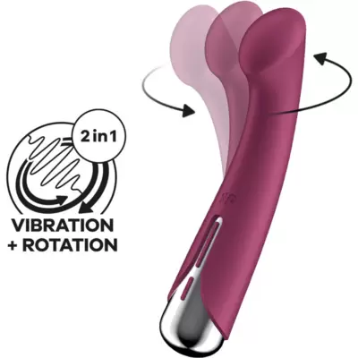 SATISFYER - VIBRATORE ROTATORE SPINNING G-SPORT 1 ROSSO 