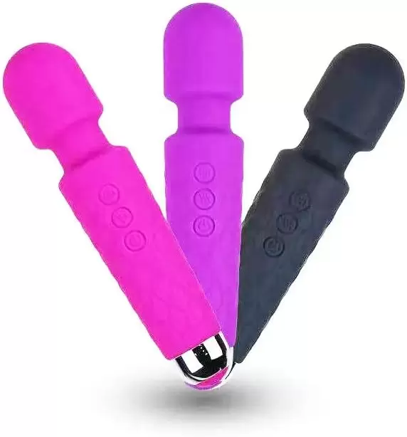 Elegante vibratore portatile wand in silicone potente  