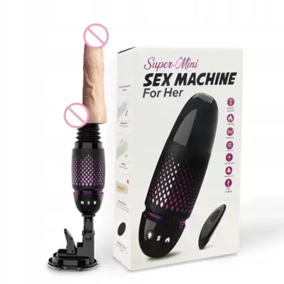 Mini macchina del sesso con pene realistico, ricaricabile, ventosa removibile 