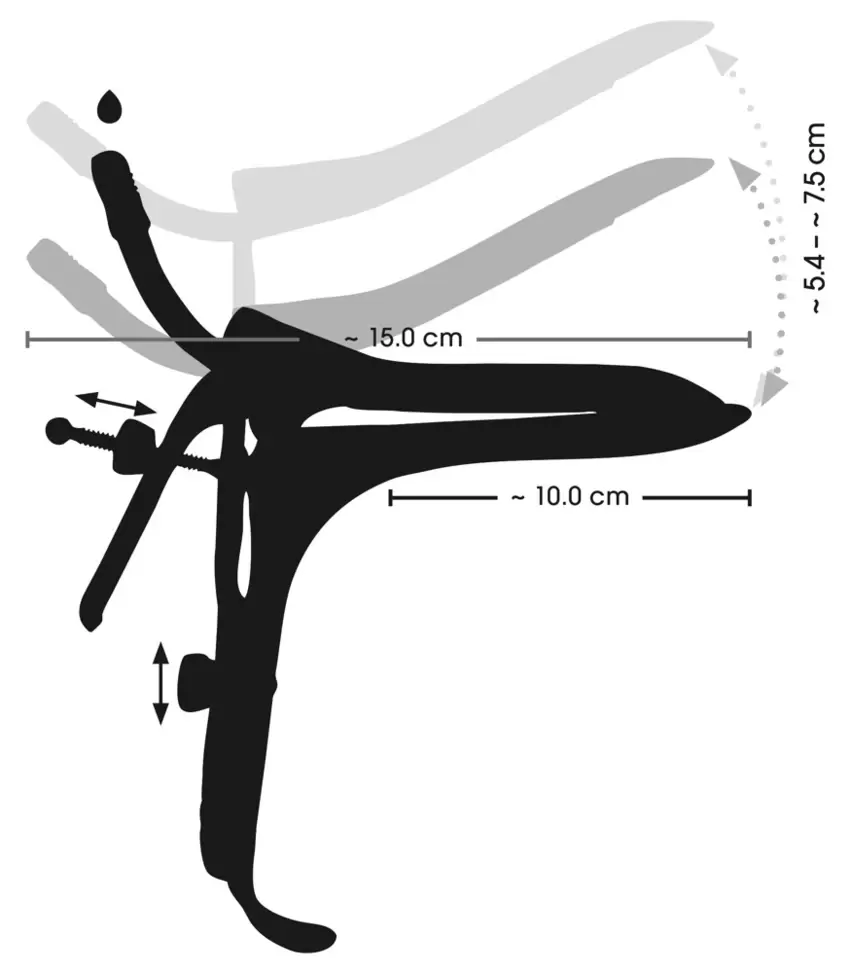 Speculum con tubo per aria e liquidi  