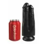 FALLO VAGINALE DILDO REALISTICO CON VENTOSA KING COCK DOPPIO 7 NERO BLACK TWO IN ONE  