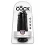 FALLO VAGINALE DILDO REALISTICO CON VENTOSA KING COCK DOPPIO 7 NERO BLACK TWO IN ONE  