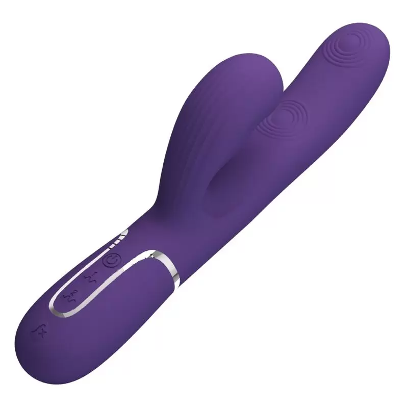 PRETTY LOVE - VIBRATORE PERLITA G-SPOT 3 IN 1 MULTIFUNZIONE VIOLA  