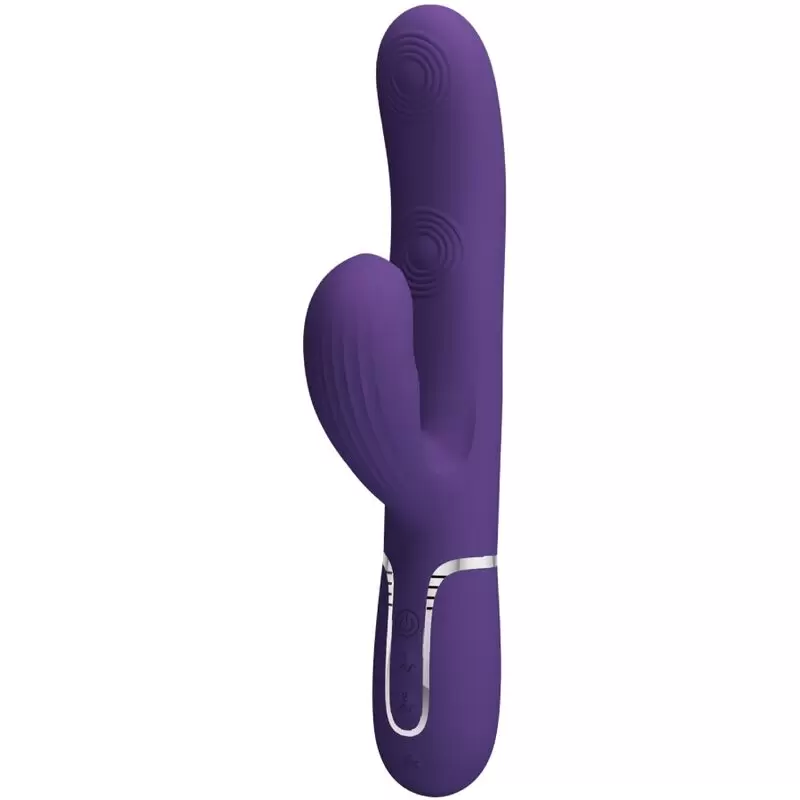 PRETTY LOVE - VIBRATORE PERLITA G-SPOT 3 IN 1 MULTIFUNZIONE VIOLA  