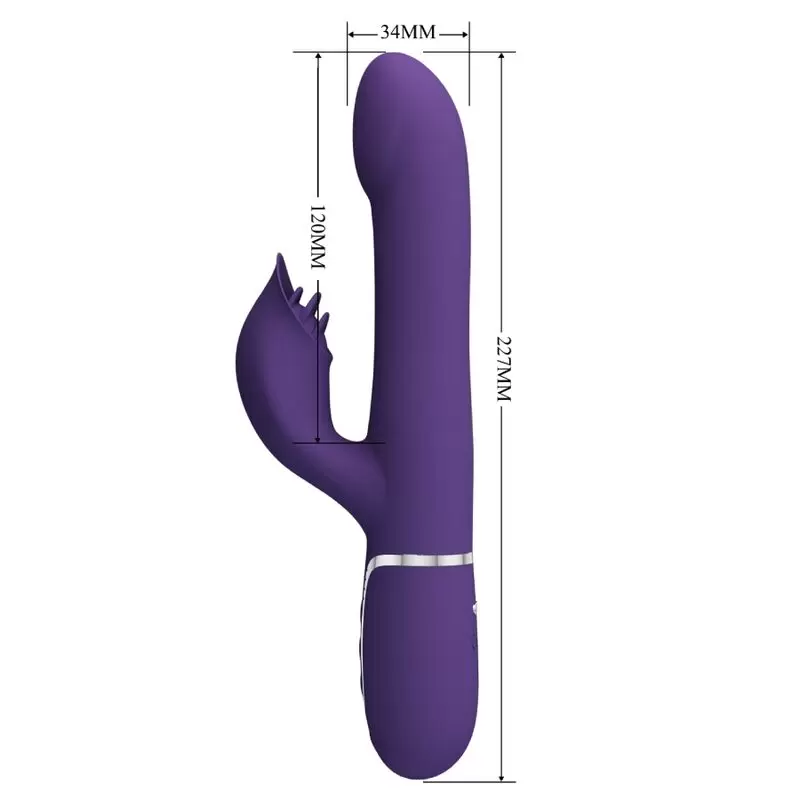 PRETTY LOVE - ZALIN PERLE VIBRATORE RABBIT 4 IN 1 VIOLA