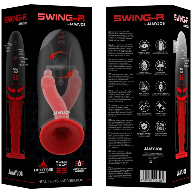 JAMYJOB - EFFETTO RISCALDANTE SWING-R, SWING TECH E MASTURBATORE VIBRANTE  