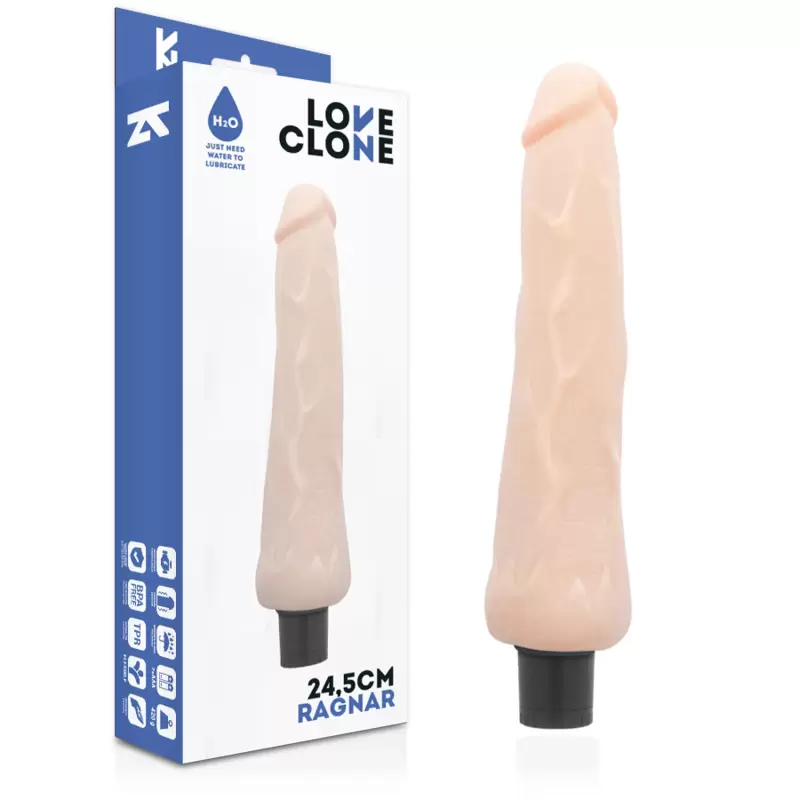 LOVECLONE - VIBRATORE AUTOLUBRIFICANTE RAGNAR 24.5 CM -O- 3.5 CM  