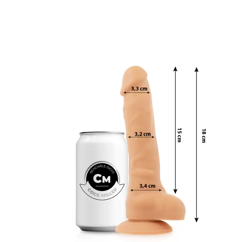 COCK MILLER - COCKSIL ARTICOLABILE DENSIT IN SILICONE 18 CM  