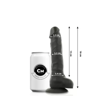 COCK MILLER - COCKSIL IN SILICONE DENSIT ARTICOLABILE NERO 18 CM 