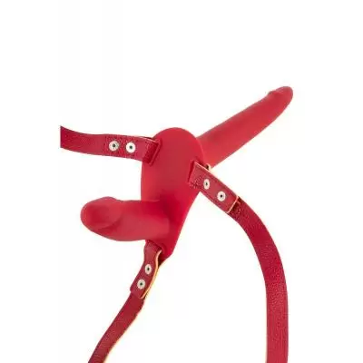 Fetish Tentation - Strap-On Harness 15,5 cm - Rosso  