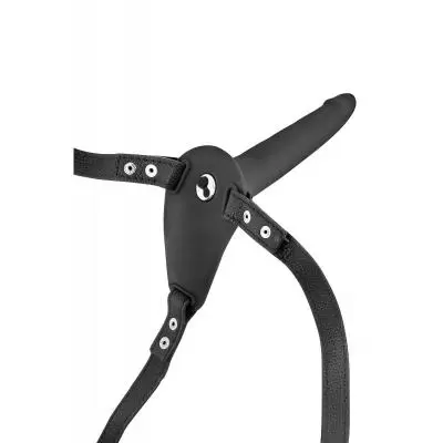 Fetish Tentation - Strap-On Harness Vibrante 15'5 cm - Nero  