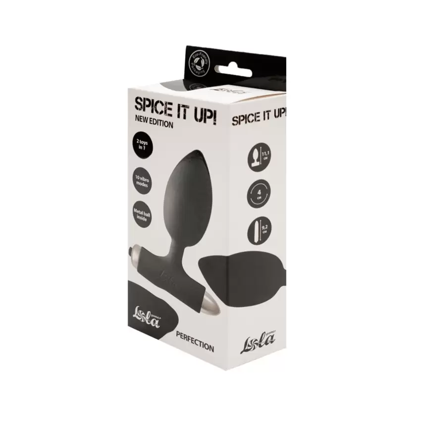 Lola Games - Plug Anale con Pallina in Metallo Perfection - Nero  