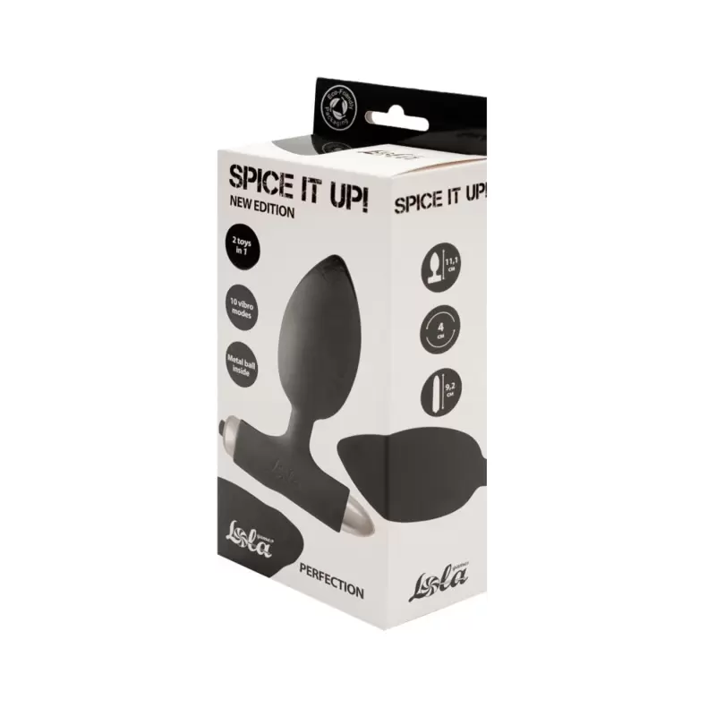 Lola Games - Plug Anale con Pallina in Metallo Perfection - Nero