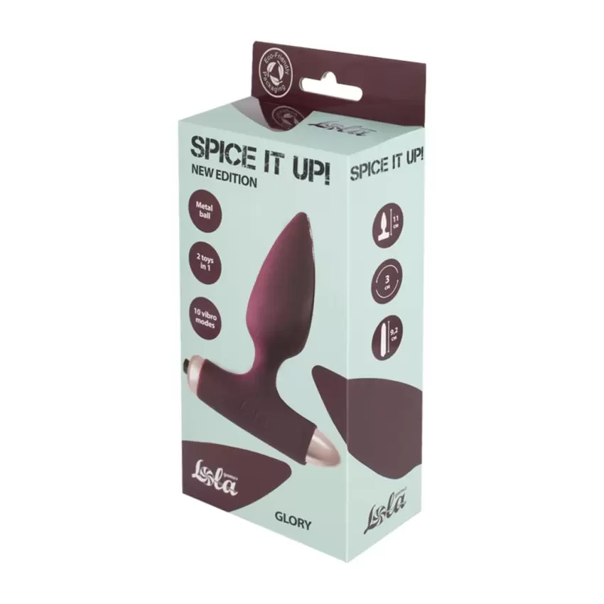 Lola Games - Plug Anale Vibrante con Pallina in Metallo Glory - Rosso  